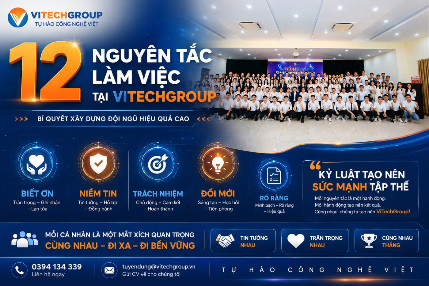 12 Nguyên Tắc Làm Việc ViTech Group: Nền Tảng Của Một Đội Ngũ Hiệu Quả